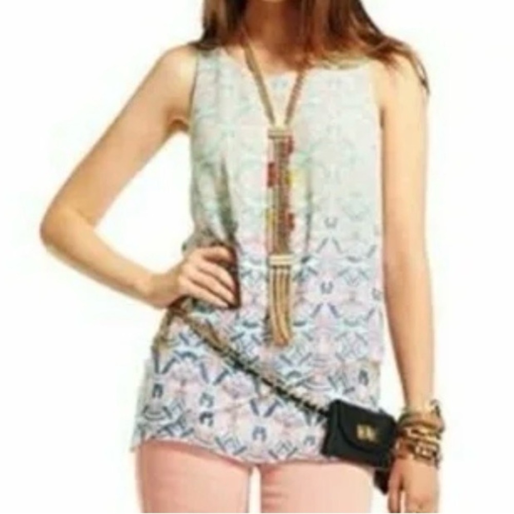 CAbi Women's Multicolor Patterned Sleeveless Top
